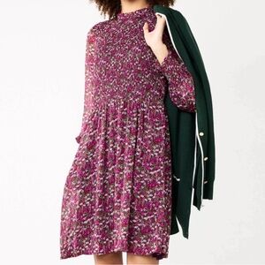 Draper James Long Sleeve Floral Dress with Pockets 2X